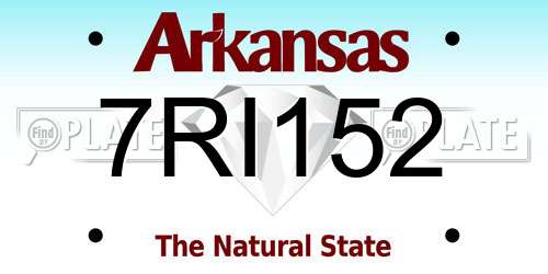 7RI152 Arkansas License Plate