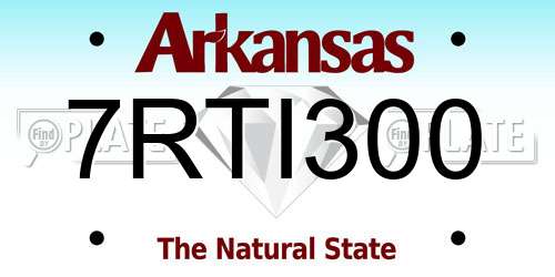7RTI300 Arkansas License Plate