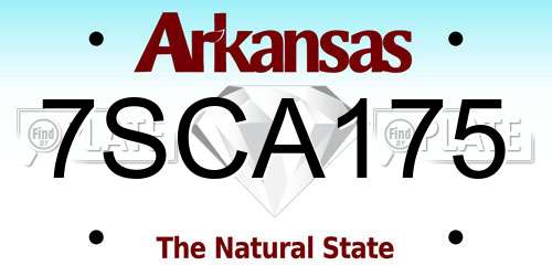 7SCA175 Arkansas License Plate