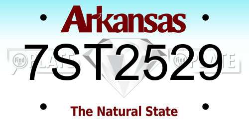 7ST2529 Arkansas License Plate
