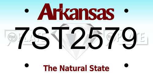 7ST2579 Arkansas License Plate