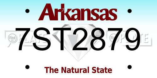 7ST2879 Arkansas License Plate