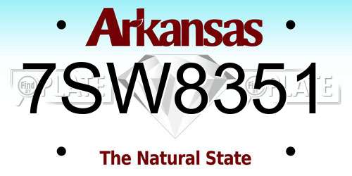 7SW8351 Arkansas License Plate