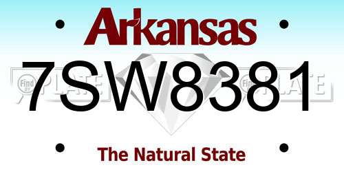 7SW8381 Arkansas License Plate