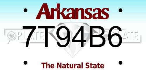 7T94B6 Arkansas License Plate