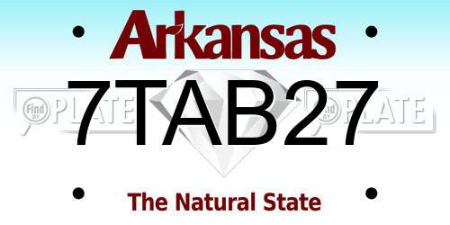 7TAB27 Arkansas License Plate