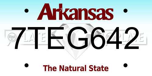 7TEG642 Arkansas License Plate