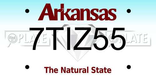 7TIZ55 Arkansas License Plate