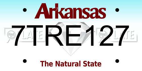 7TRE127 Arkansas License Plate