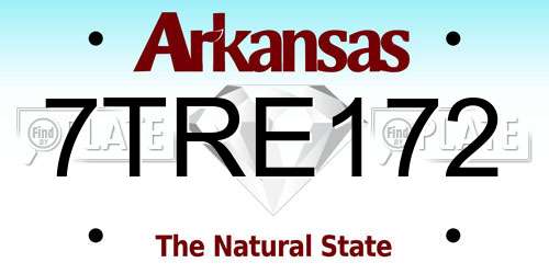 7TRE172 Arkansas License Plate