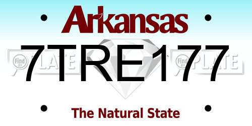 7TRE177 Arkansas License Plate