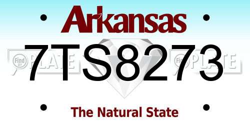 7TS8273 Arkansas License Plate