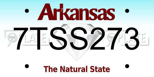 7TSS273 Arkansas License Plate