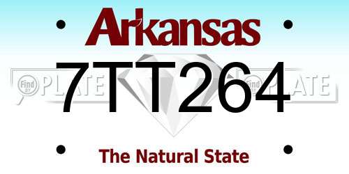 7TT264 Arkansas License Plate