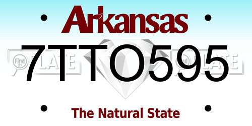 7TTO595 Arkansas License Plate