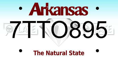 7TTO895 Arkansas License Plate