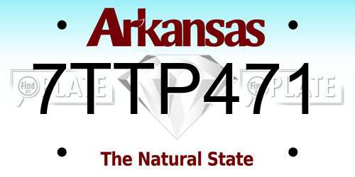 7TTP471 Arkansas License Plate