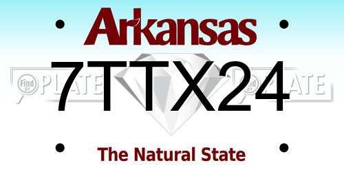 7TTX24 Arkansas License Plate