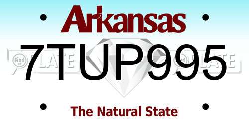 7TUP995 Arkansas License Plate
