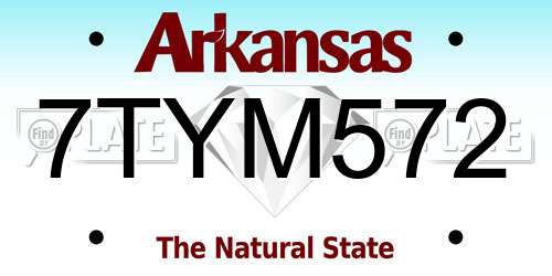 7TYM572 Arkansas License Plate