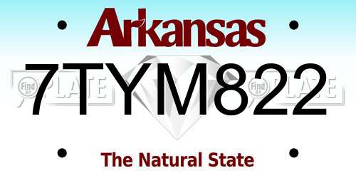 7TYM822 Arkansas License Plate