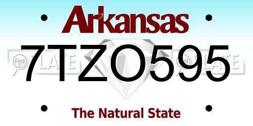 7TZO595 Arkansas License Plate