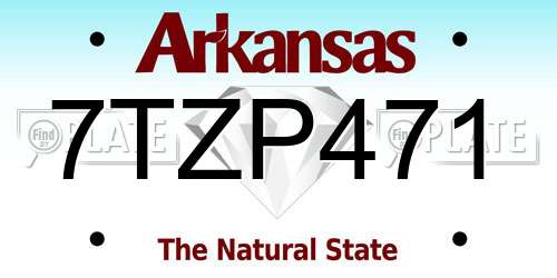 7TZP471 Arkansas License Plate