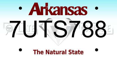 7UTS788 Arkansas License Plate