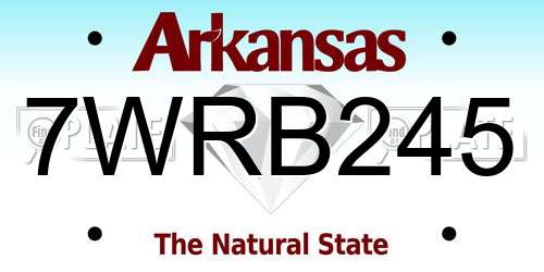 7WRB245 Arkansas License Plate