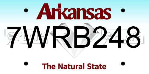 7WRB248 Arkansas License Plate