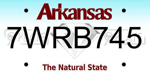 7WRB745 Arkansas License Plate