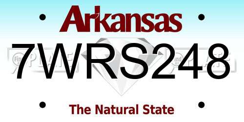 7WRS248 Arkansas License Plate