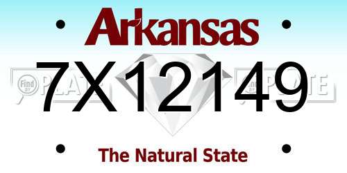 7X12149 Arkansas License Plate