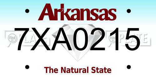 7XA0215 Arkansas License Plate