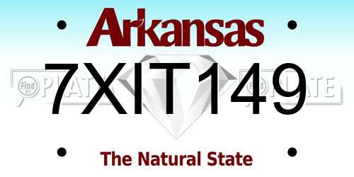 7XIT149 Arkansas License Plate