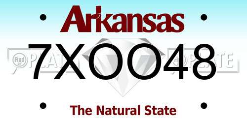 7XOO48 Arkansas License Plate