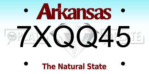 7XQQ45 Arkansas License Plate