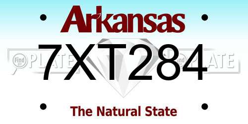 7XT284 Arkansas License Plate
