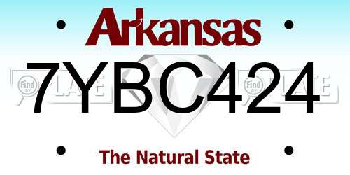 7YBC424 Arkansas License Plate