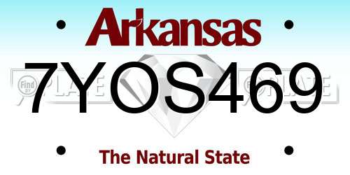 7YOS469 Arkansas License Plate
