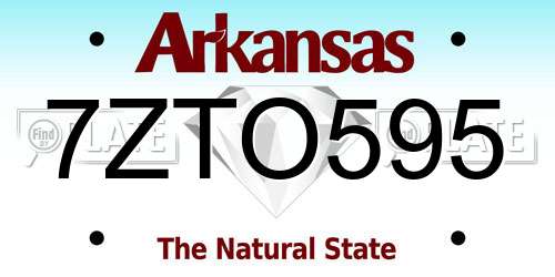 7ZTO595 Arkansas License Plate