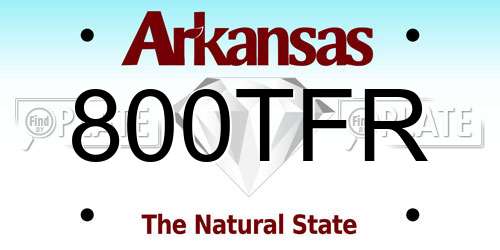 800TFR Arkansas License Plate