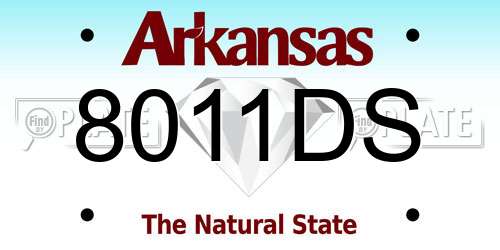8011DS Arkansas License Plate