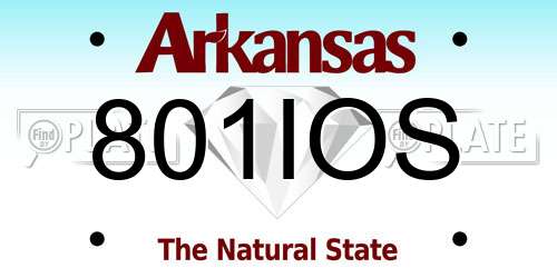 801IOS Arkansas License Plate