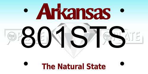 801STS Arkansas License Plate