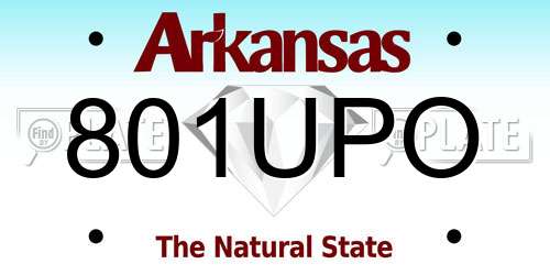 801UPO Arkansas License Plate