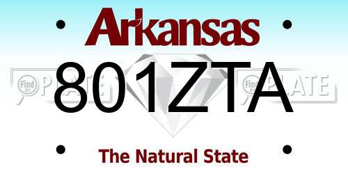 801ZTA Arkansas License Plate