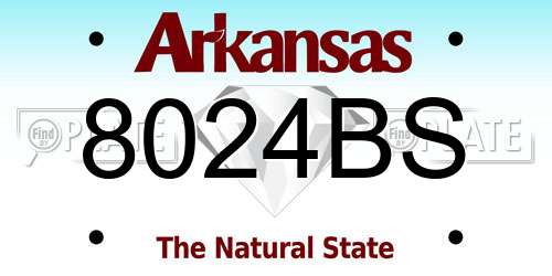 8024BS Arkansas License Plate
