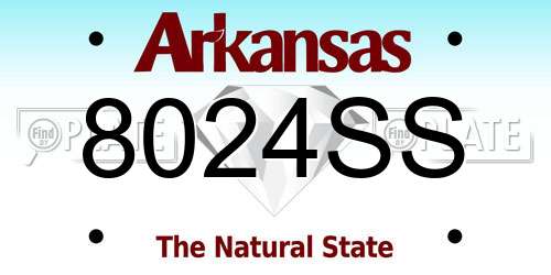 8024SS Arkansas License Plate