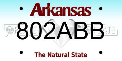 802ABB Arkansas License Plate